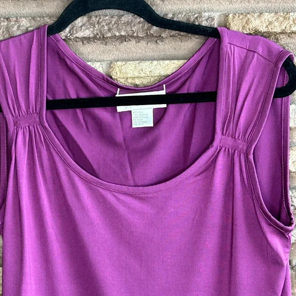 Doncaster Fuchsia Stretch Silk Sleeveless Tank Size Medium - Picture 5 of 6
